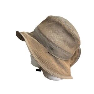 Conner Handmade Hats Mesh Beige Tan Safari Organic Cotton Recycled Hat Medium